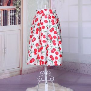 Retro Cherry Skirt *DONATED TO GOODWILL
